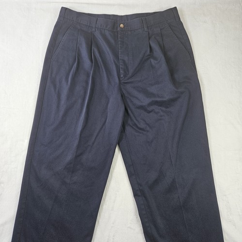 Pantalones chinos Cambridge Classics para hombre talla 40x32" azul oscuro 100 % algodón - Imagen 4 de 15
