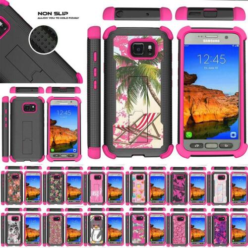 For Samsung Galaxy S7 Active Case Grip Dual Layer Kickstand Defender Pink Cover - Photo 1 sur 27