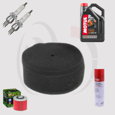 Kit D'entretien Moto Yamaha XVS 125 Drag Star - Filtre à Air, Filtre à Huile + 2 Bougies NGK CR7HSA - 2000-2004