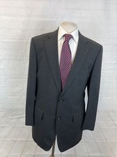 Brooks Brothers USA Men's Dark Gray 100 Wool Blazer 41L 695 Two Button