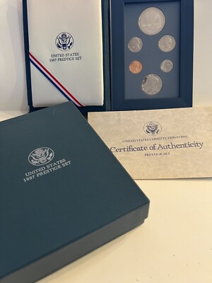 UNITED STATES 1987 PRESTIGE SET アンティーク 1987 US Mint Prestige Proof Set Original Government Packaging at