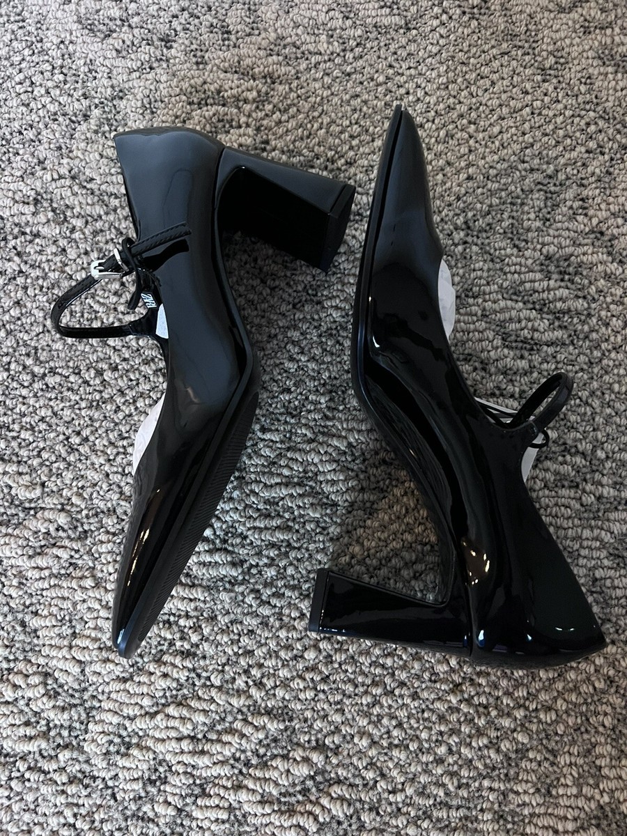 New Zara BLOCK HIGH HEEL MARY JANES,Size 8US,Color Black | eBay