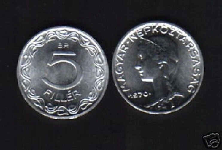 Hungary 5 FILLER KM-549 1970 x 1 Pcs BP Hungarian Woman UNC World Currency COIN - Image 3 of 4