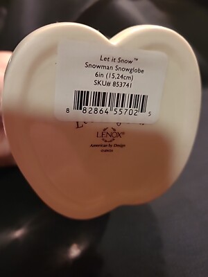Lenox “Let It Snow” Porcelain Snowman Snowglobe With Gold Lenox “Let It Snow” Porcelain Snowman Snowglobe With Gold