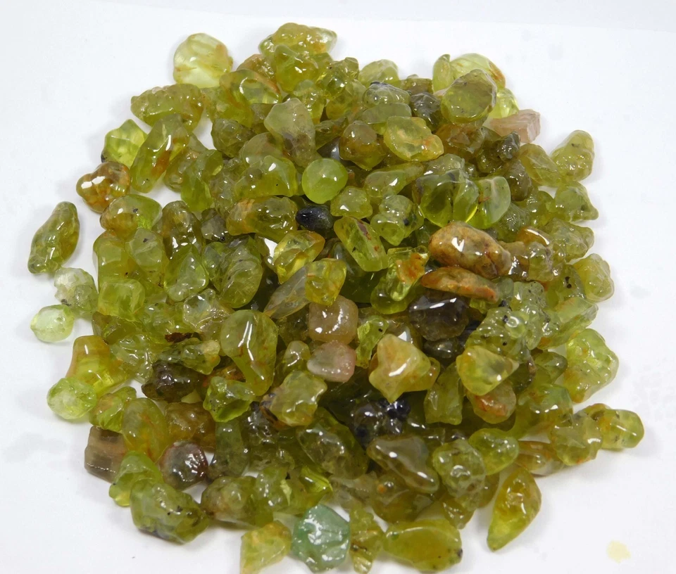 Natural Green Peridot Loose Gemstone Rough Lot - Image 2 of 4