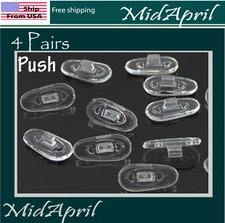 4 pairs eyeglass NOSE PADS High Quality SILICONE  push on US Seller