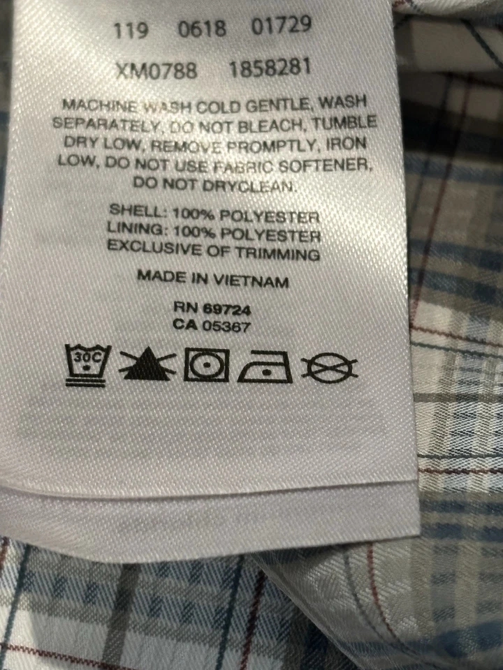 Camisa Columbia Hombres Multicolor A Cuadros Manga Larga Con Botones Talla XXLarge Foto 4 de 4