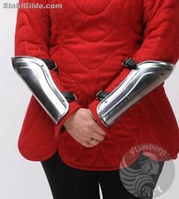 medieval steel pair of bracers for arm gaurd best roman replica reenactment