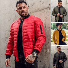 Bomberjacke Sportjacke Übergangsjacke Steppjacke Jacke Zip Herren BOLF Unifarben