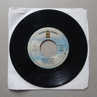 LINDA RONSTADT LO SIENTO MI VIDA/IT'S SO EASY VINYL 45 ASYLUM VG 14-33