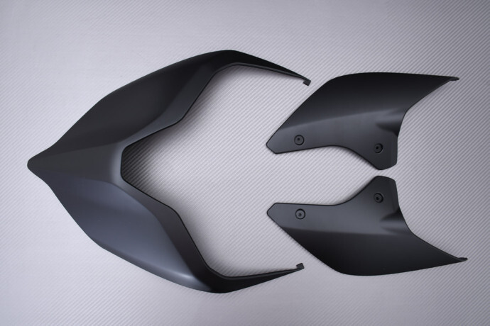Capot de selle Ducati Streetfighter V4 finition bi-texture noir mat et brillant