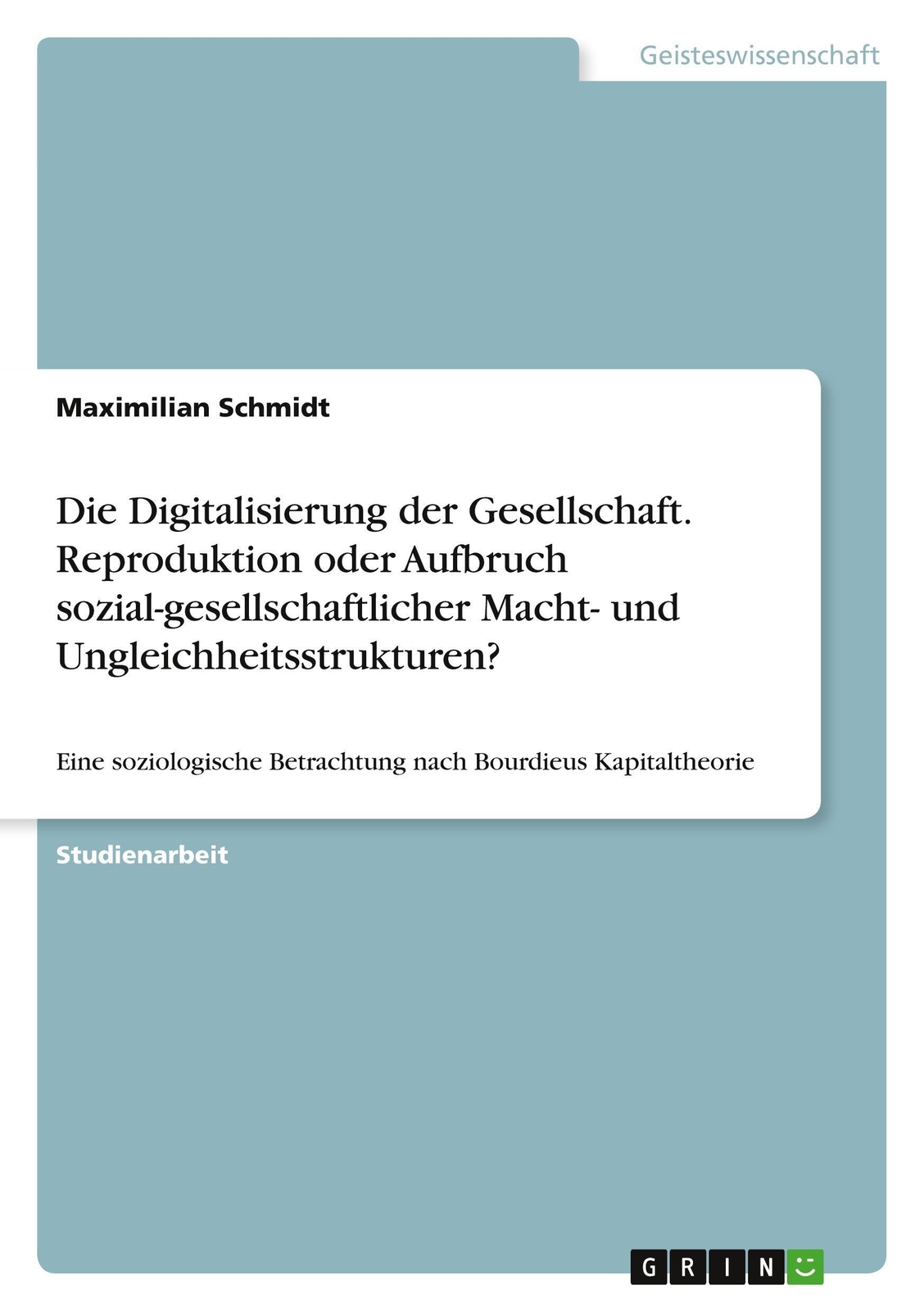 Thumbnail - Die Digitalisierung Der Gesellschaft. Reproduktion Oder Aufbruch...