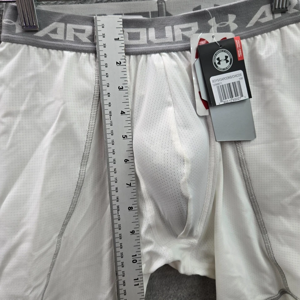 Under Armour Boys Activewear Shorts Large White Football Girdle Cup Padded NWT - Image 4 of 4