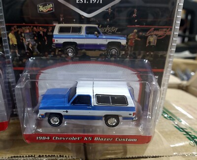 1984 CHEVROLET K5 BLAZER BLUE BARRETT JACKSON 1/64 GREENLIGHT 37270 D SUV