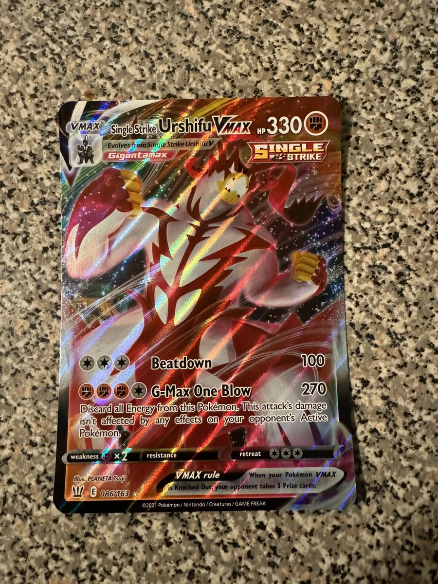 Single Strike Urshifu VMAX 086/163 Jumbo Cards for sale
