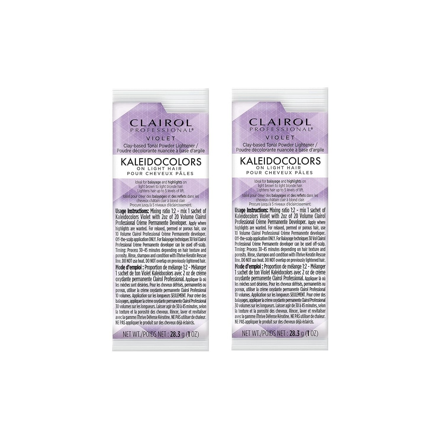 Тональная пудра-осветлитель Clairol Professional Kaleidocolors Фиолетовая 1 унция (2 упаковки)