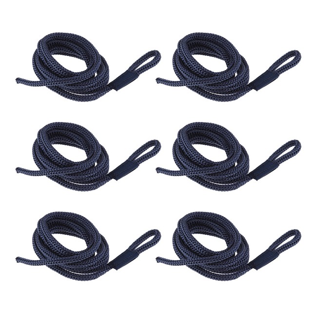 6Pcs Boat Fender Lines UV Stabilized Bumper Rope Dock Line Marine