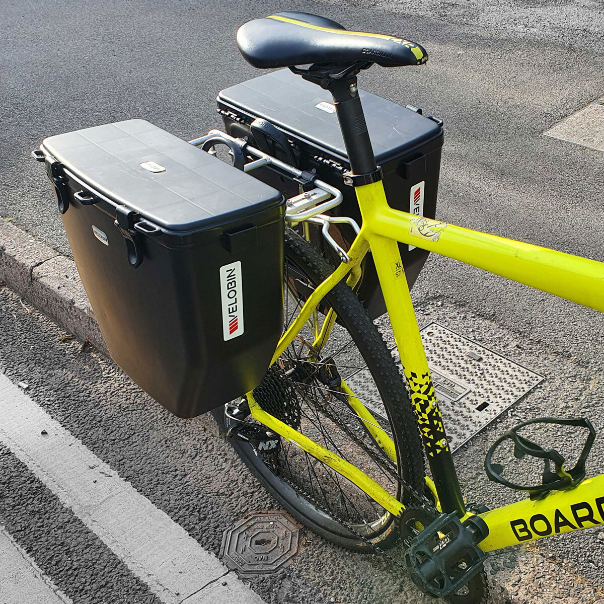 Velobin™ tough, lockable, 100 waterproof, bicycle pannier bike bags