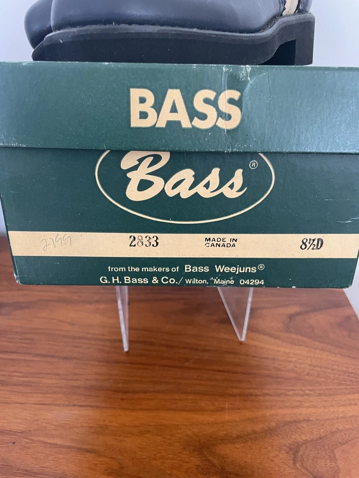 Auténticos zapatos Oxford Bass Saddle años 70 8,5 D en caja con recibo vintage 1974 Foto 2 de 4