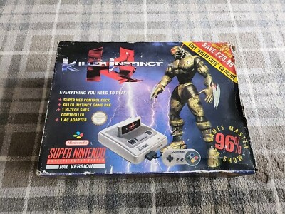 Super Nintendo SNES Killer Instinct Edition Boxed PAL Console Bundle Boxed  UK