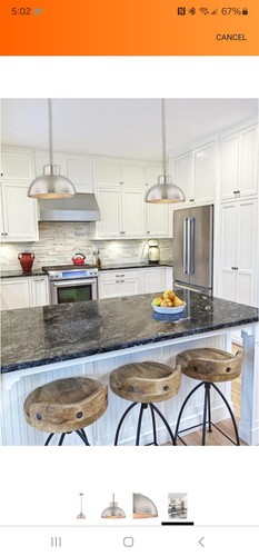 Westinghouse Brushed Nickel 6309600 One-Light Indoor Pendant, Hammered Finish - Picture 3 of 4