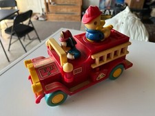 VINTAGE 1980s ILLCO DISNEY Mickey Moue Donald Duck FIRE TRUCK