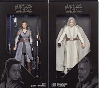 2017 SDCC Exclusive Hasbro Black Series Jedi Master Luke and Apprentice Rey