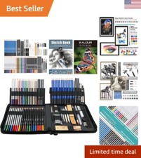 Artistic Masterpiece: 82-Piece Drawing Set with Variety of Professional Pencils