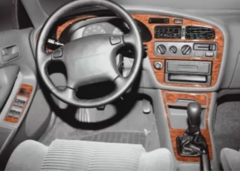 Kit de molduras de tablero de aspecto de madera para panel interior automático Toyota Camry 1991-1996 Foto 2 de 4
