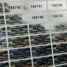 SECURITY SEAL, TAMPER EVIDENT Warranty void stickers hologram Numbered 300PCS