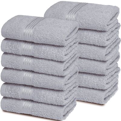 Ultra Soft Cotton Washcloths Contains 12 Piece Face Cloths 12x12 Inch Ideal For 