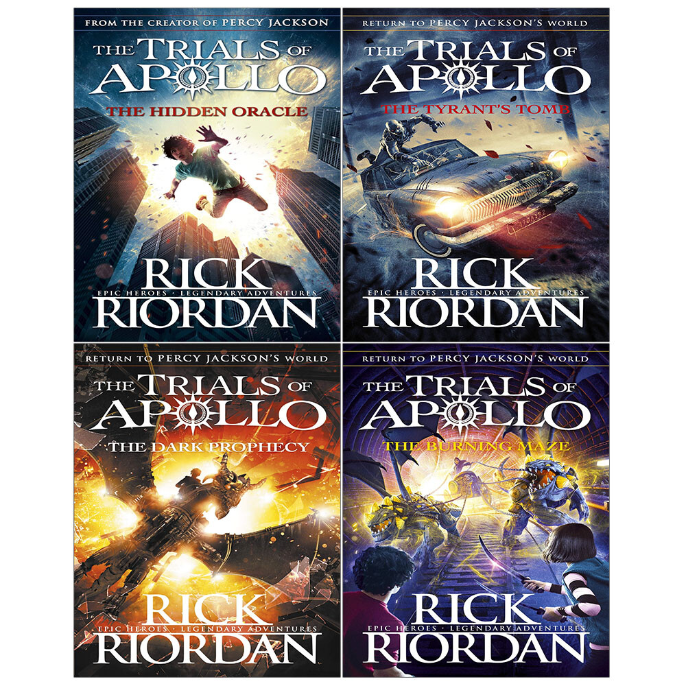 Rick Riordan Collection 4 Books Set Tyrant’s Tomb, Hidden Oracle, Burning Maze