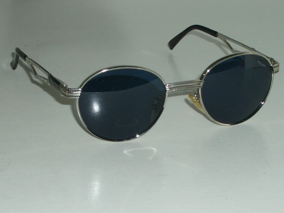 POLICÍA ITALIA MOD. 2226 COL. 541 48[]19 ELEGANTES GAFAS DE SOL FLEX REDONDAS CRISTAL AZUL Foto 2 de 4