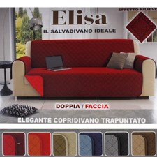 Copridivano Fauteuil 1 2 3 4 Places Effet Matelassé Protège Sofa Double Face