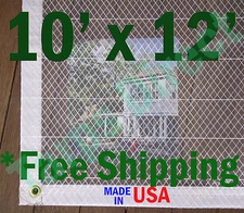 10' x 12' Clear Poly Tarp Room Divider Patio Porch Enclosure Fumigation Curtain