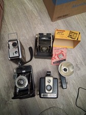 Vintage Kodak Brownie Camera Lot Of 4  Flash Part -8mm ECT.