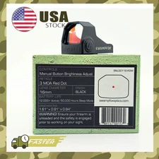 Swampfox Sentinel 1x16 mm 3MOA Red Dot Sight Manual SNL00116-RDM For RMSc