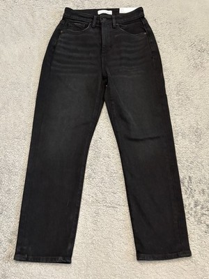 NWT LOFT Jeans Womens 24P Black Denim High Rise Slim Curvy Fit Petite Casual