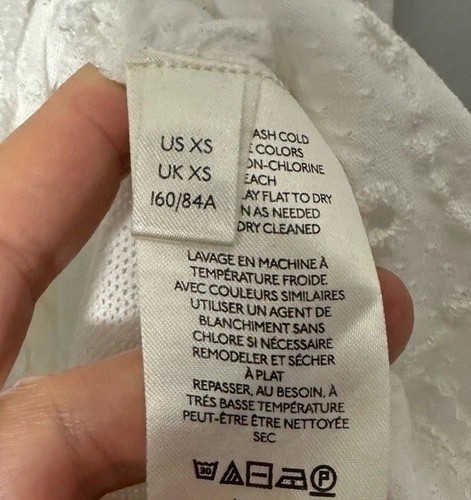 Free People Women's Size XS White Palm Tree Dreams Tunic Top Slouchy Oversized - Picture 5 of 8