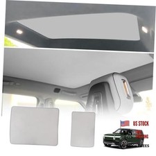 Foldable Roof Sunshade Compatible with 2022-2026 Rivian R1S Front+Rear Grey