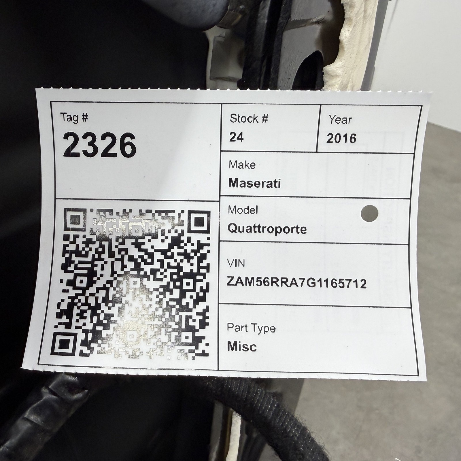 Maserati Quattroporte 2014-2024 Front Right Door framework
