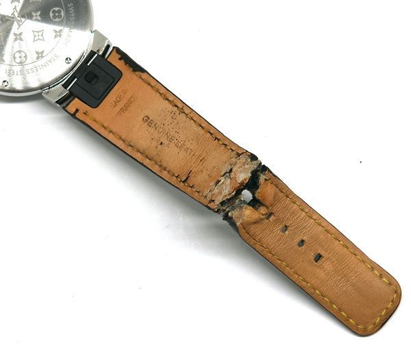 Louis Vuitton Tambour Monogram Mens Watch Stainless Steel Brown 39mm Used From J thumbnail 16