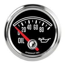 Electric Oil Pressure Gauge For Jeep Cj Speedhut Gauges L2-op6-cj Electric Oil Pressure Gauge For Jeep Cj Speedhut Gauges L2-op6-cj