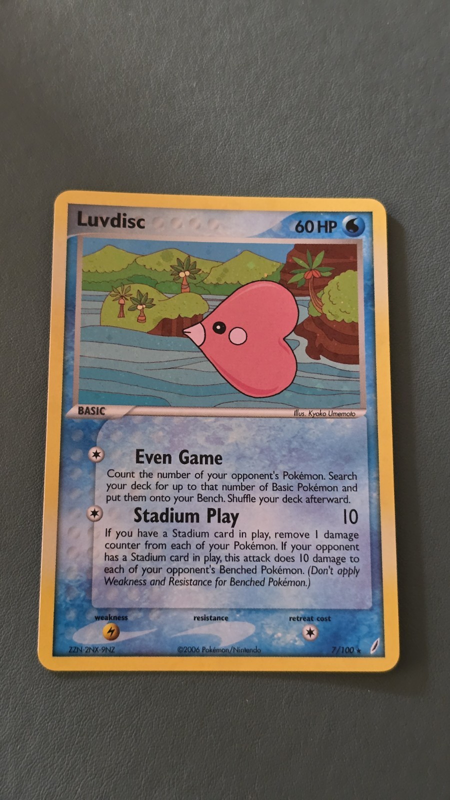 Luvdisc 7/100 Holo Pokemon EX Crystal Guardians