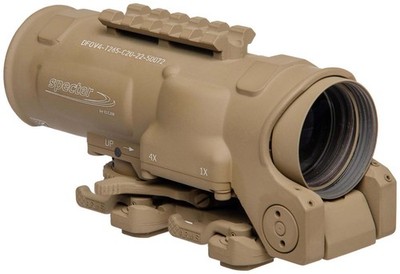 Elcan Specter DR 1-4x Rifle Scope, 5.56 BDC Reticle, FDE, DFOV4-T265-C10
