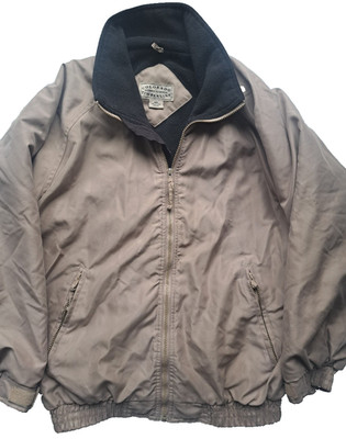Colorado Timberline Men's Beige Bomber Jacket Zippered Pockets Size Medium