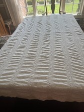 Gorgeous Lightweight White Lacey Tablecloth Size 74 X 44