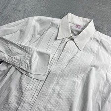 Brooks Brothers Makers White French Cuff Tuxedo Shirt Pleated Front 16-3 USA