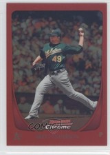 2011 Bowman Chrome Red Refractor 3/5 Brett Anderson #40 0b5
