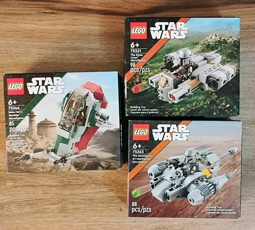 LEGO 75363 75321 & 75344 Mandalorian Star Fighter Razor Crest Boba Fett Starship